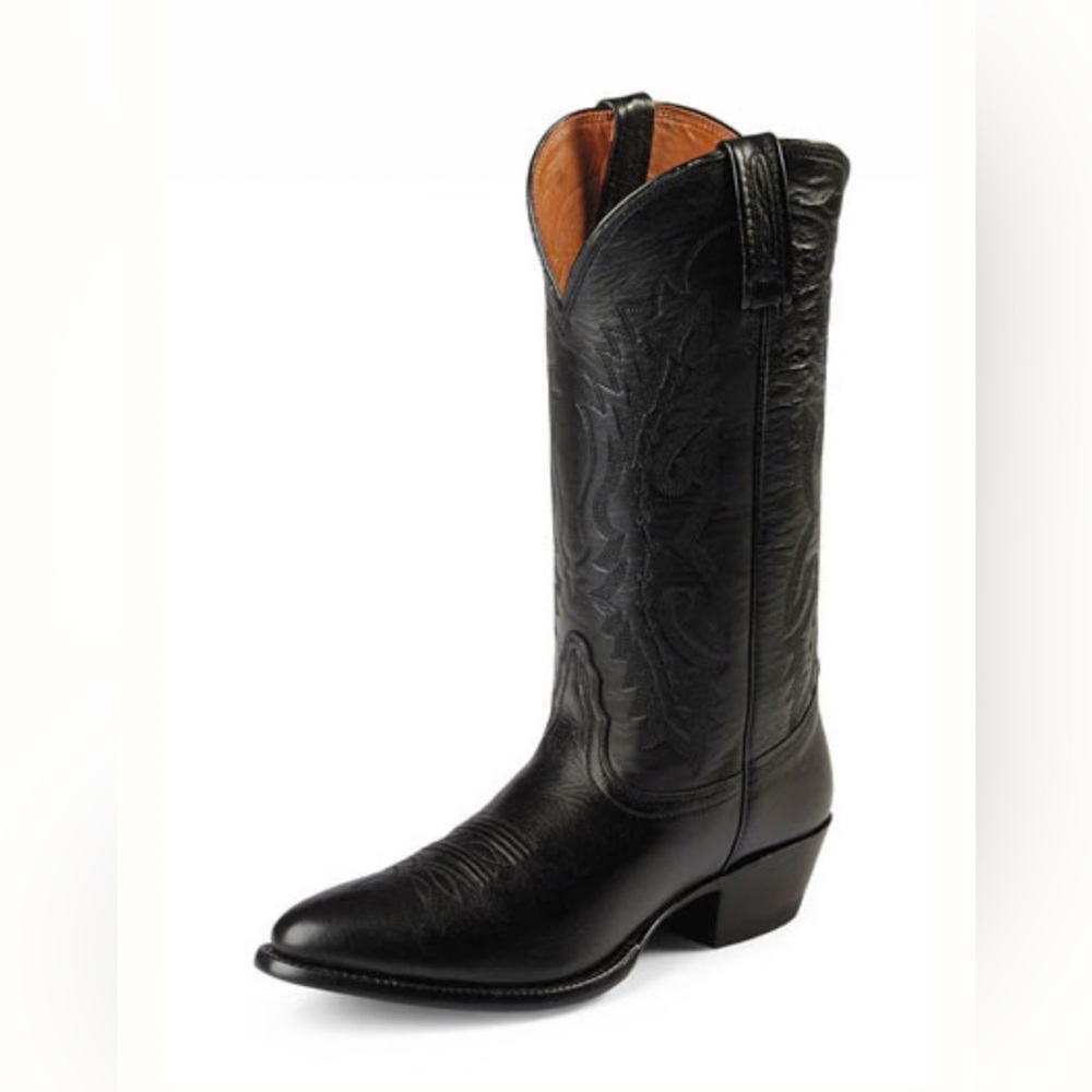 Nocona Black Leather Men's Cowboy Boots